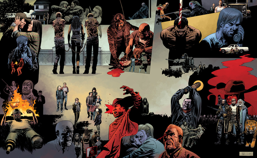Portadas de The Walking Dead 115,conmemorando el décimo aniversario