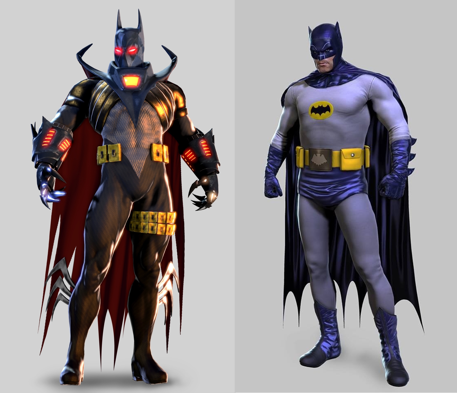 Azrael y Batman de los 60' (Adam West sin barriga)
