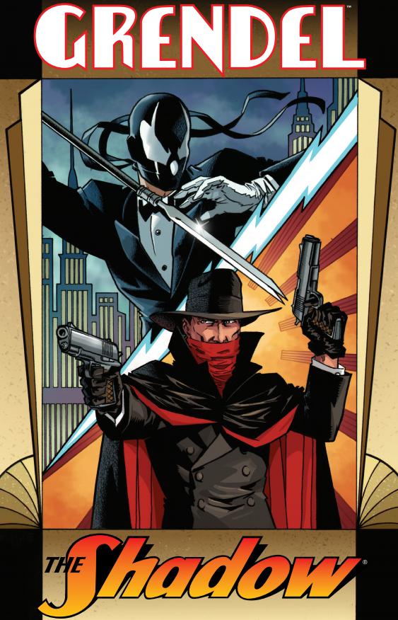 Espectacular crossover: Grendel y The Shadow.
