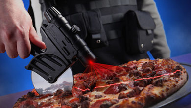 Cortador de pizzas con guía láser