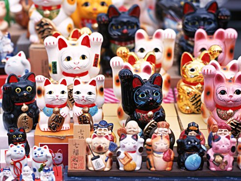 La creecia asegura que los Maneki-neko traen suerte de todo tipo
