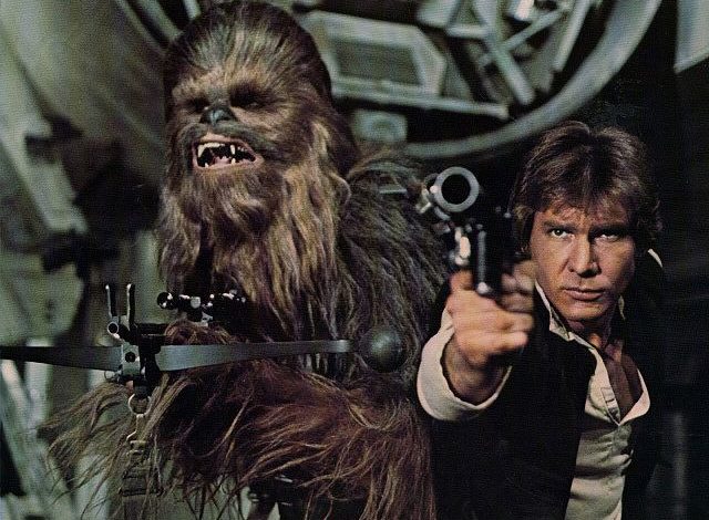 Han Solo y Chewbacca en Star Wars