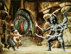 Estatua de seis brazos animada, cortesía de Ray Harryhausen
