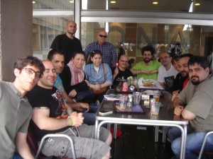 Oyentes, podcasters y articulistas reunidos en el 32º Salón del Cómic de Barcelona