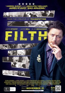 Póster en español de Filth, el sucio
