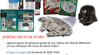Sorteo: piezas de réplica del Halcón Milenario y casco de Darth Vader