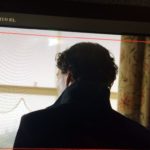 en el rodaje de la temporada 4 de Sherlock