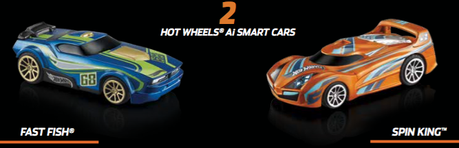 Fast Fish y Spin King, los dos coches de carrera de juguete de Hot Wheels