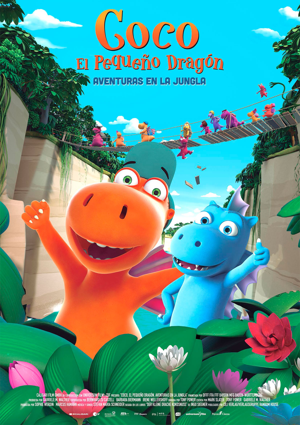 Póster de Coco, el pequeño dragón. Aventuras en la jungla