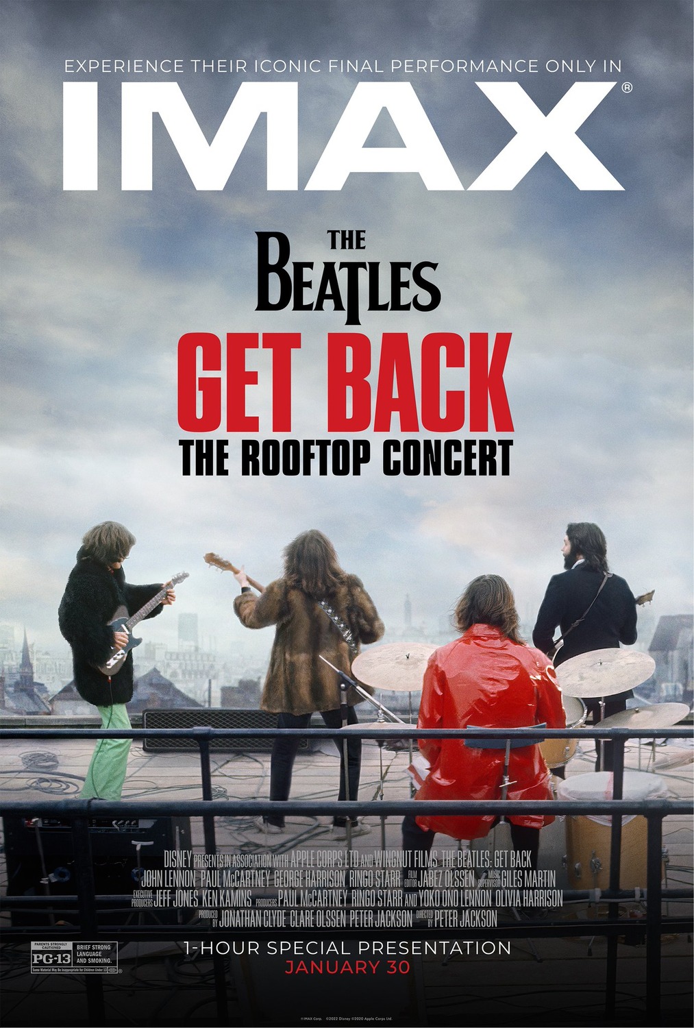 Póster de The Beatles: Get Back - The Rooftop Concert Póster de The Beatles: Get Back - The Rooftop Concert