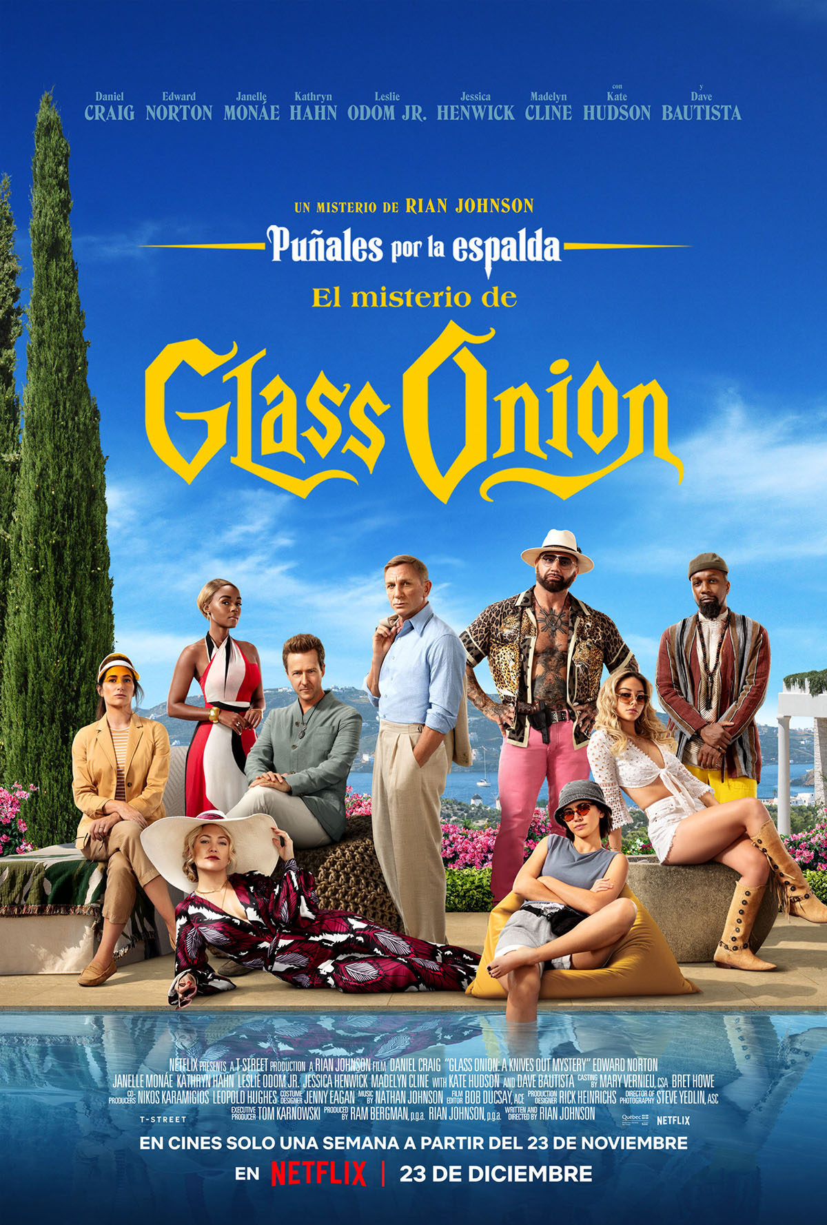 Póster de Puñales por la espalda: El misterio de Glass Onion