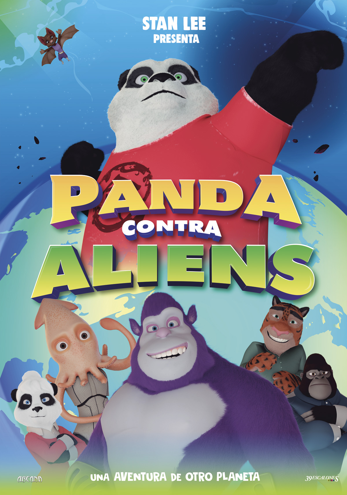 Póster de Panda contra aliens