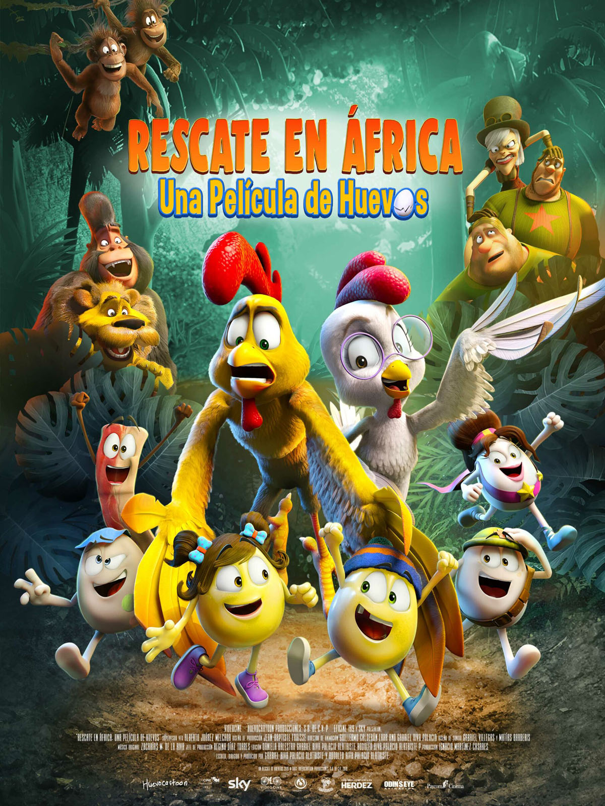Póster de Rescate en África. Una película de huevos