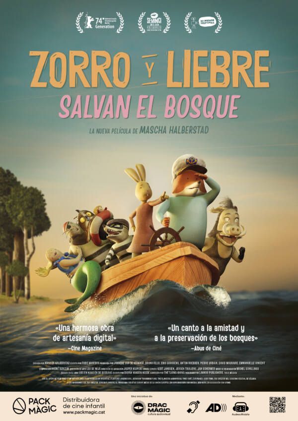 Póster de Zorro y Liebre salvan el bosque