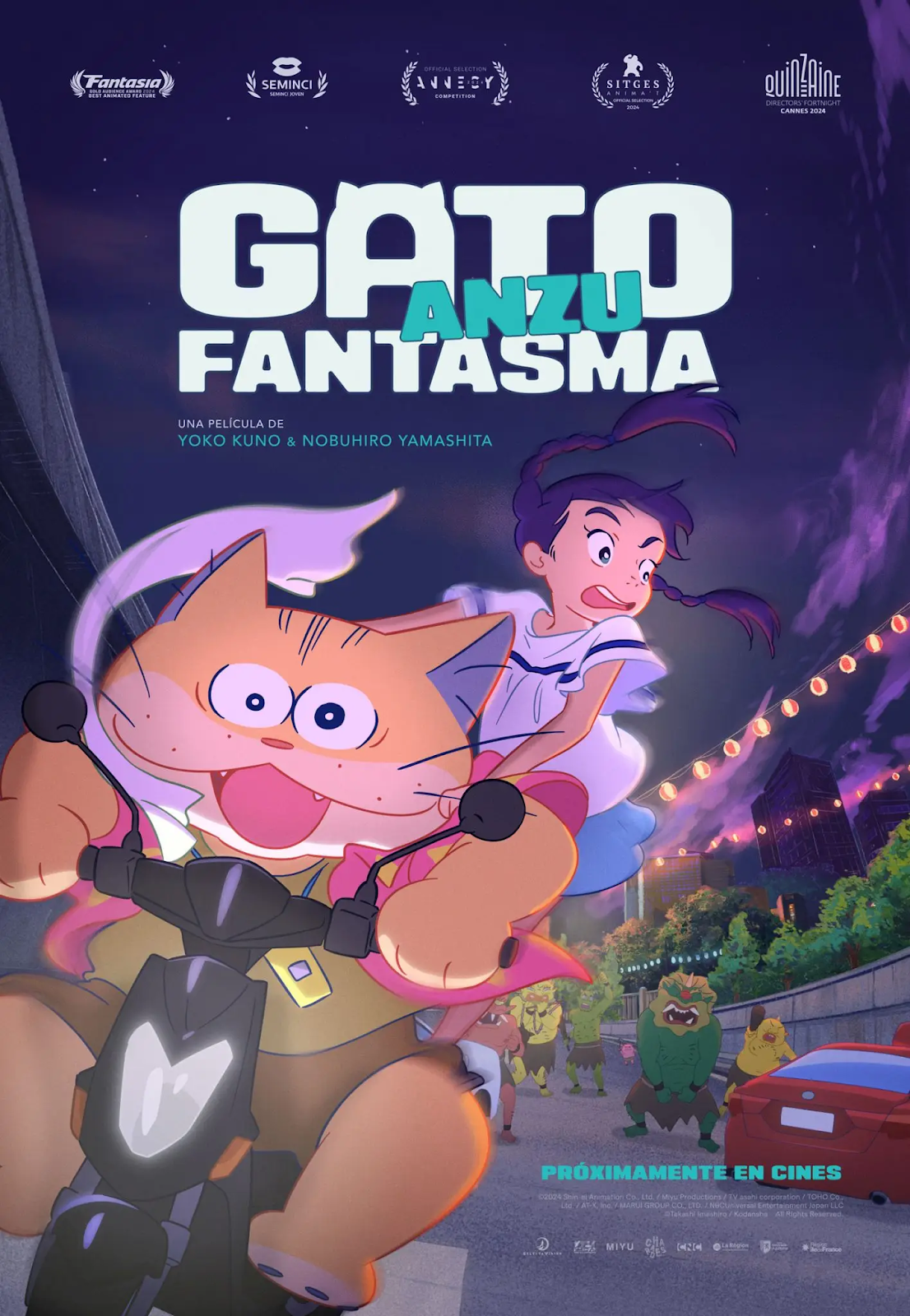 Ficha, tráiler y póster de Anzu, el gato fantasma