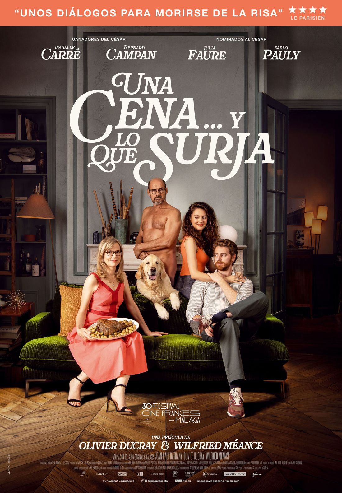 Ficha, tráiler y póster de Una cena ... y lo que surja