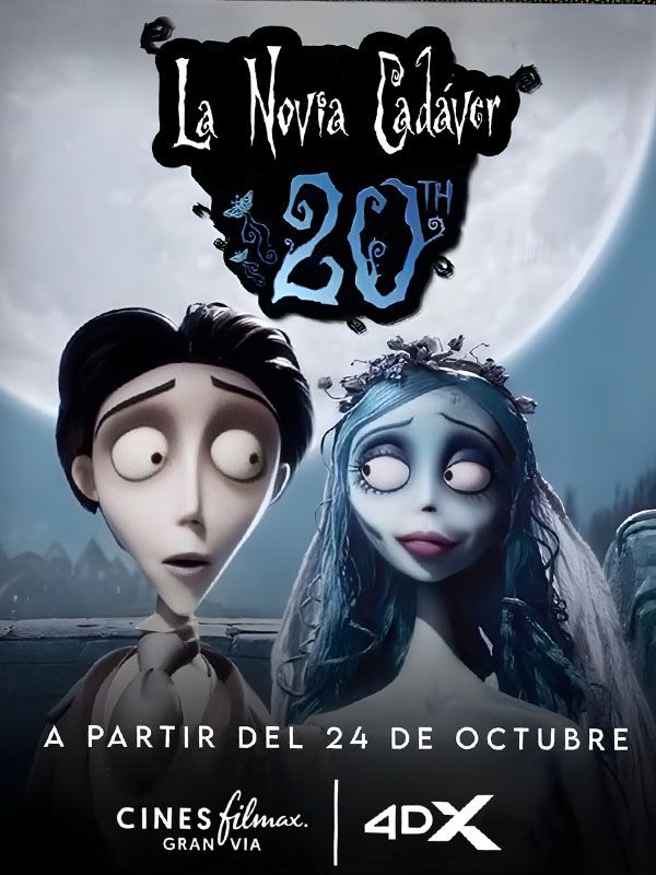 Ficha, tráiler y póster de La novia cadáver (20 aniversario)
