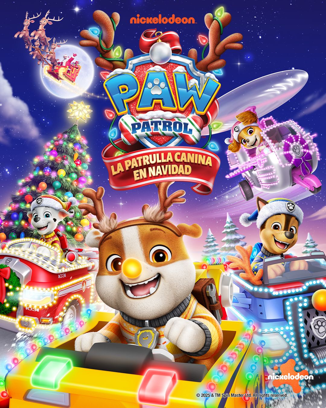 Póster de La Patrulla Canina en Navidad