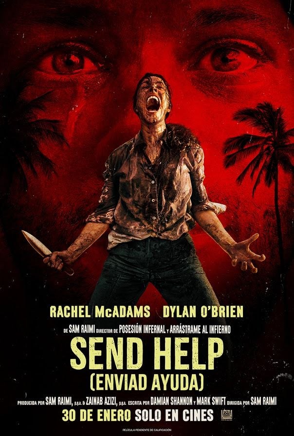 Póster de Send Help (Enviad ayuda)