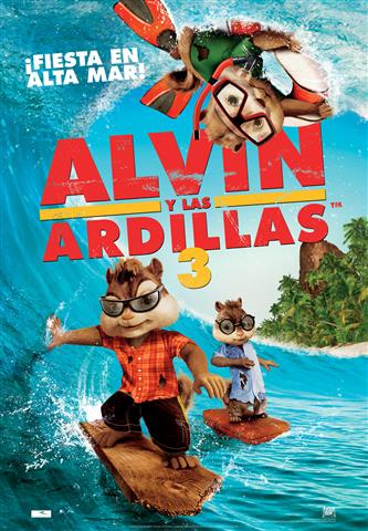 Póster y trailer de "Alvin y las ardillas 3". Esta vez en 3D